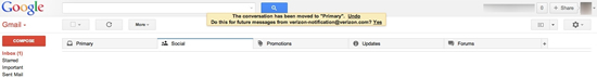 Gmail's New Tabbed Inbox Interface