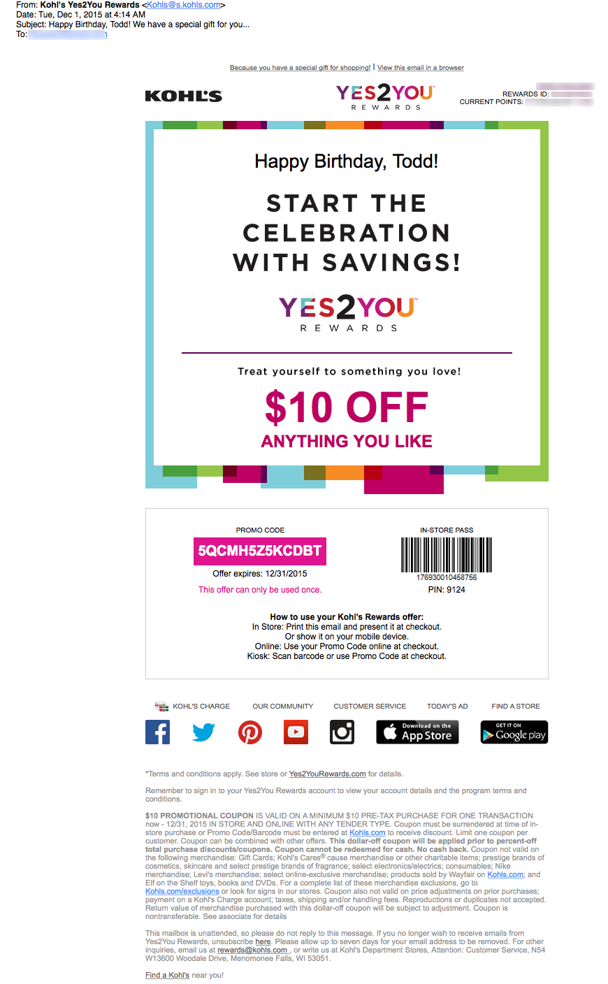 Kohl’s Email Review Is this birthday email something to celebrate